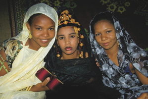 Bride with two of her cousins after unveiling